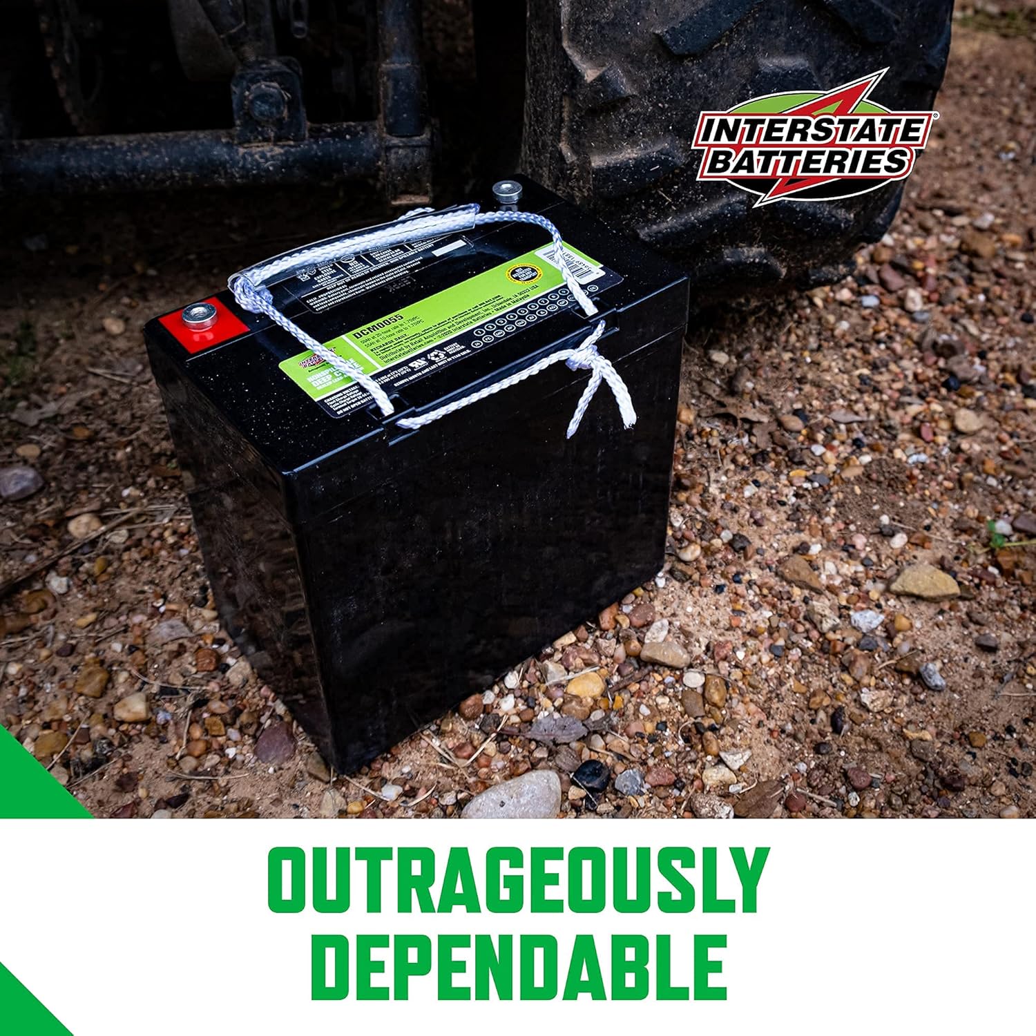 Interstate Batteries 12V 55Ah Deep Cycle Battery (DCM0055) Sealed Lead Acid Rechargeable SLA AGM (Insert Terminals) Wheelchairs, Scooters, ATVs, Solar Power
