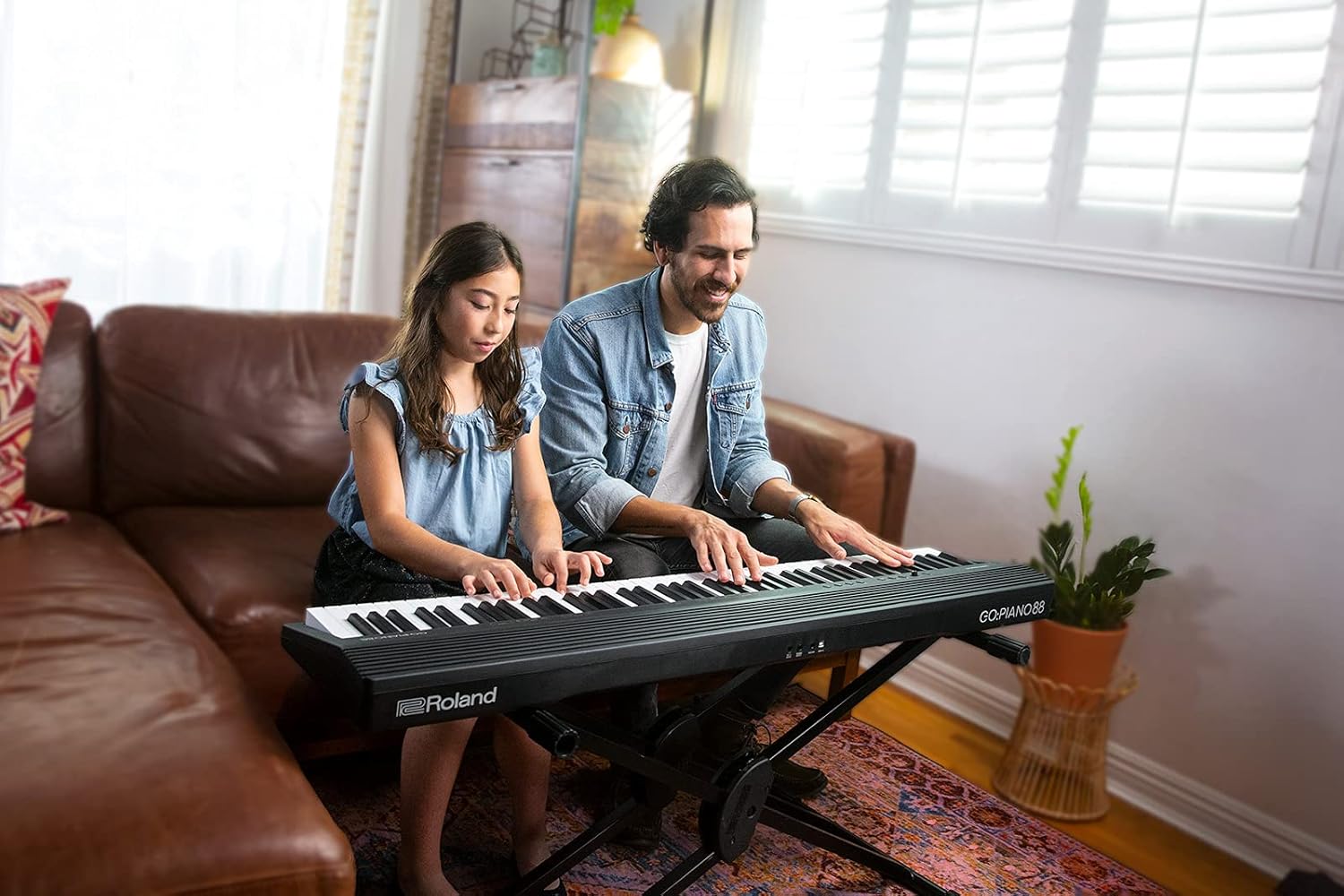 Roland GO:PIANO 88-Key Full Size Portable Digital Piano Keyboard with Onboard Bluetooth Speakers (GO-88P)