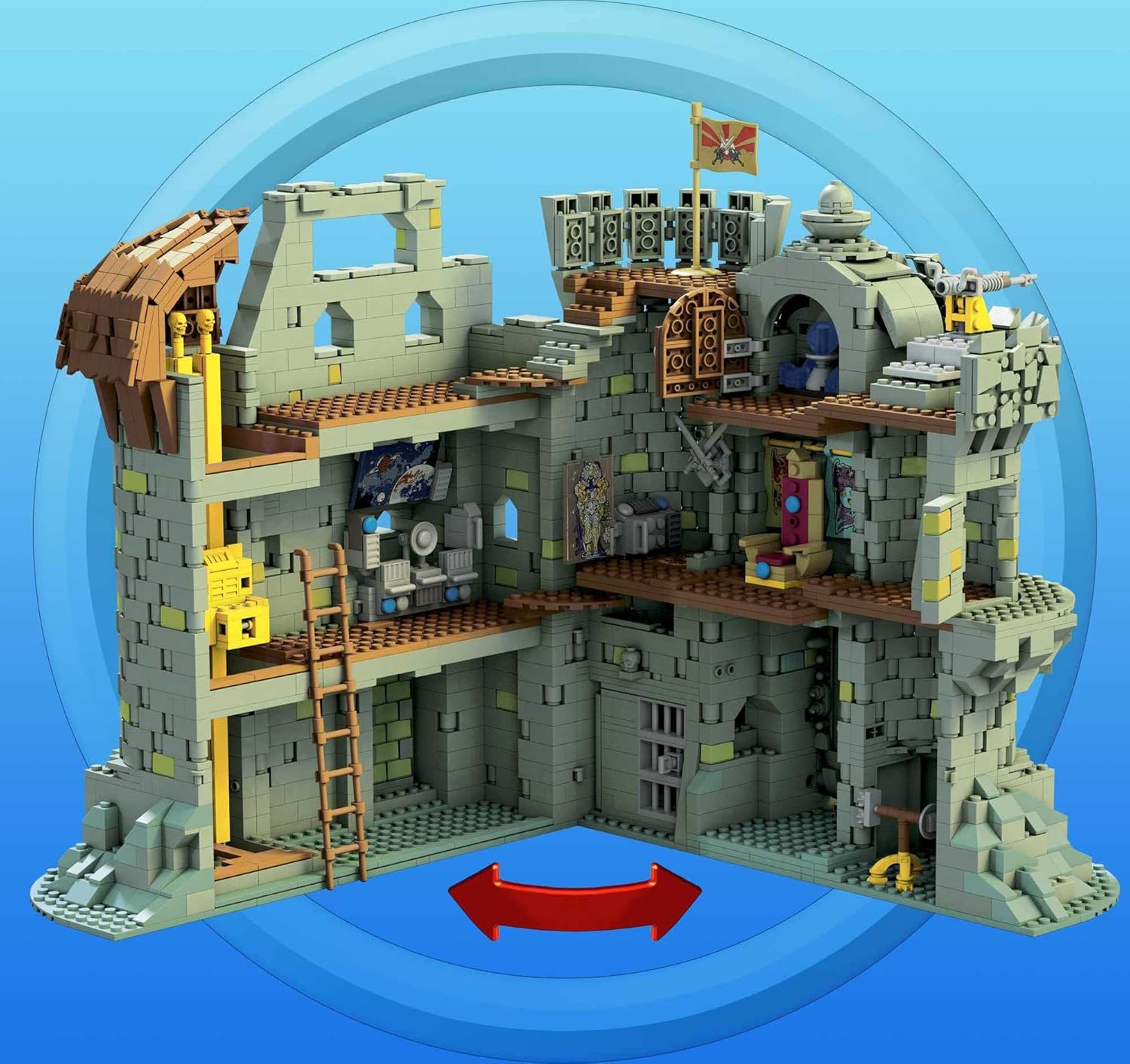 ​MEGA Masters of the Universe Castle Grayskull MOTU Construction Set, Building Toys for Boys [Amazon Exclusive]
