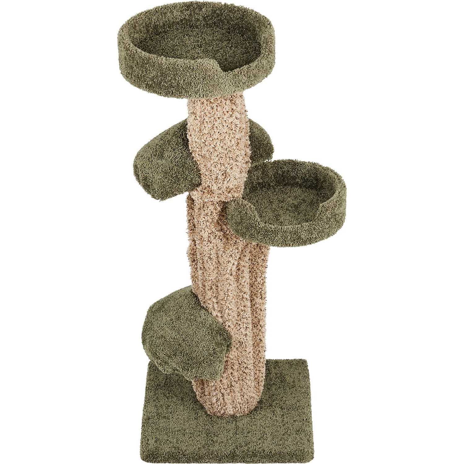 Frisco 49-in Tree-Shaped Real Carpet Wooden Cat Tree - Pet Supplies online store