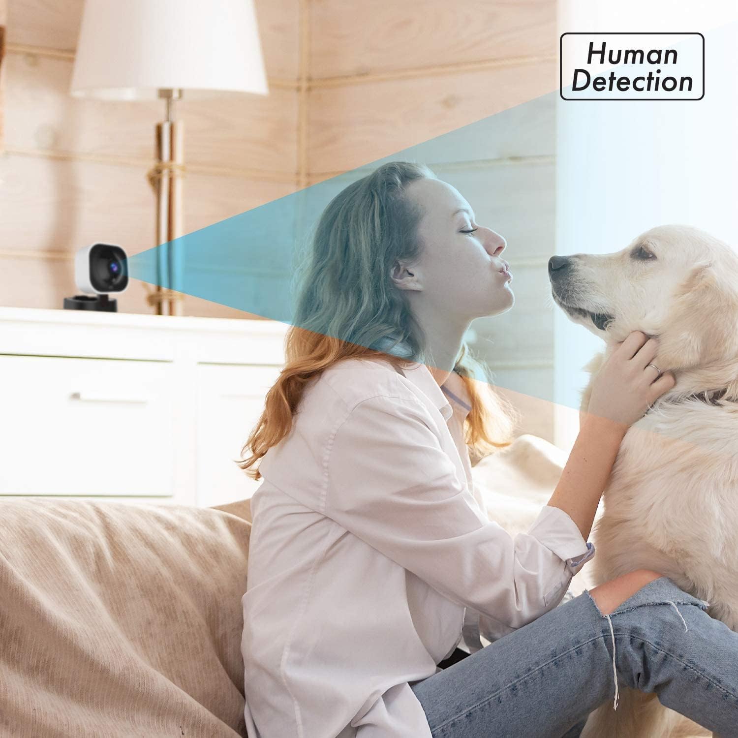 Momentum 2K Indoor Security Camera, Cameras for Home Security, Home Security Camera WiFi, Motion Detection, IR Night Vision, Phone App, 2-Way Audio, HD Video, Siren, 24Hr Cloud Storage, Micro SD Card