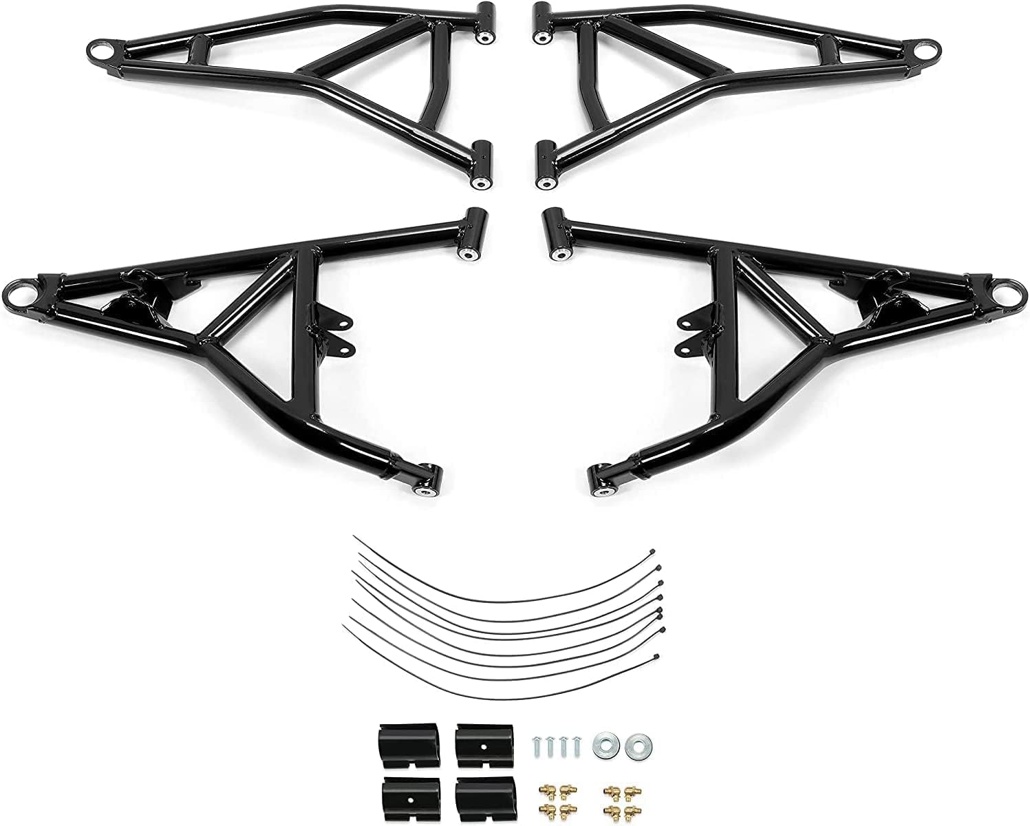 HECASA 4 A Arms Compatible with 2014-2022 Polaris RZR XP 1000 / 4 1000 1.5 Additional Clearance Front Upper & Lower A-Arms Rods High Clearance Red