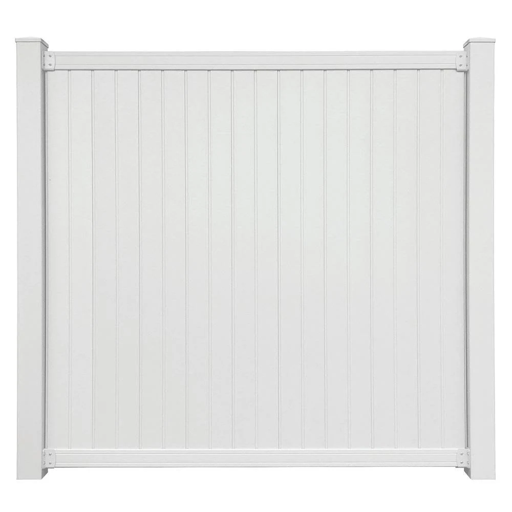 Sixth Avenue Building Products Supplying The World Belfast 6 ft. x 6 ft. White Vinyl Fence Panel