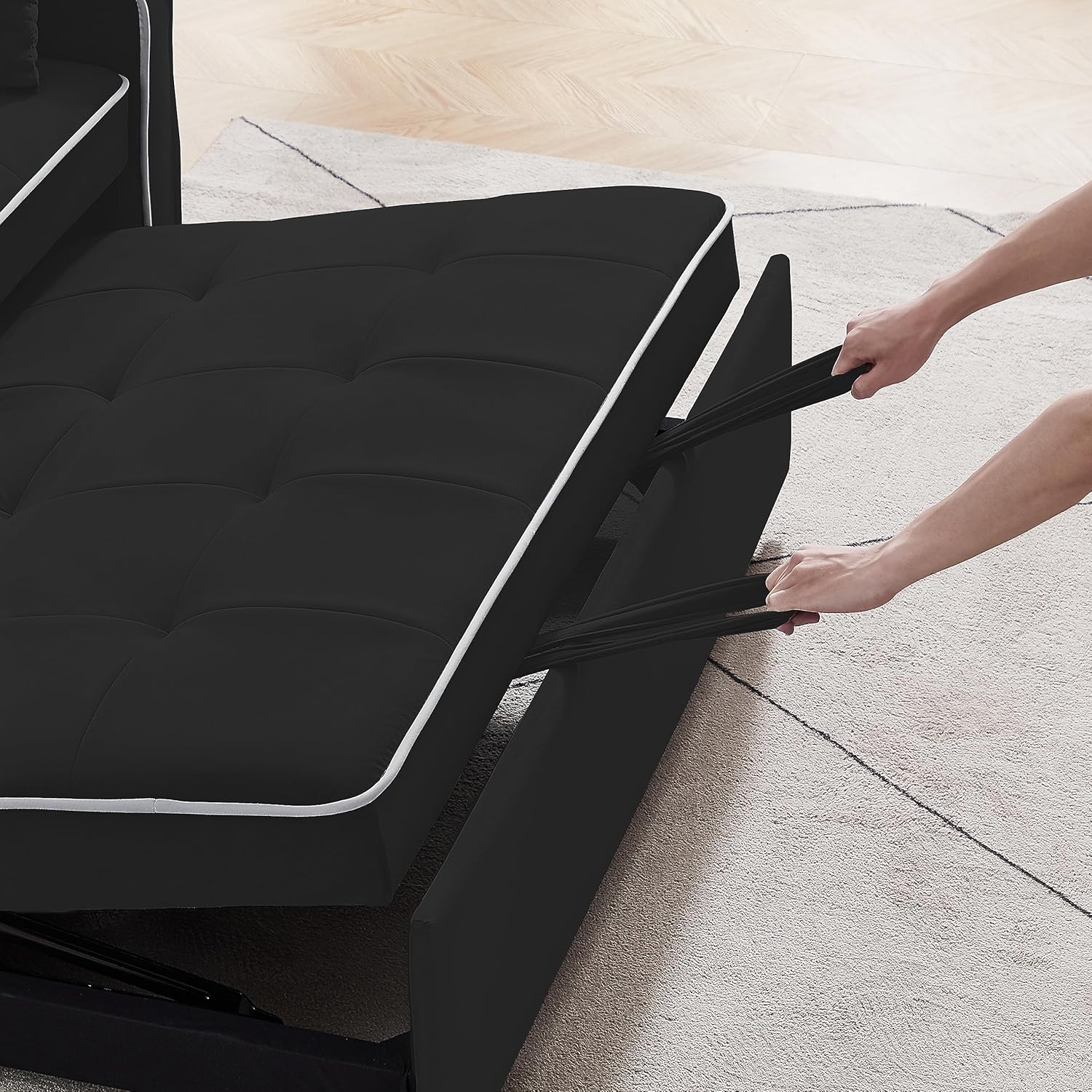 Sofa Bed, 3 in 1 Convertible Sofa Chair Bed, Adjustable Backrest Chair, Chaise Lounge with