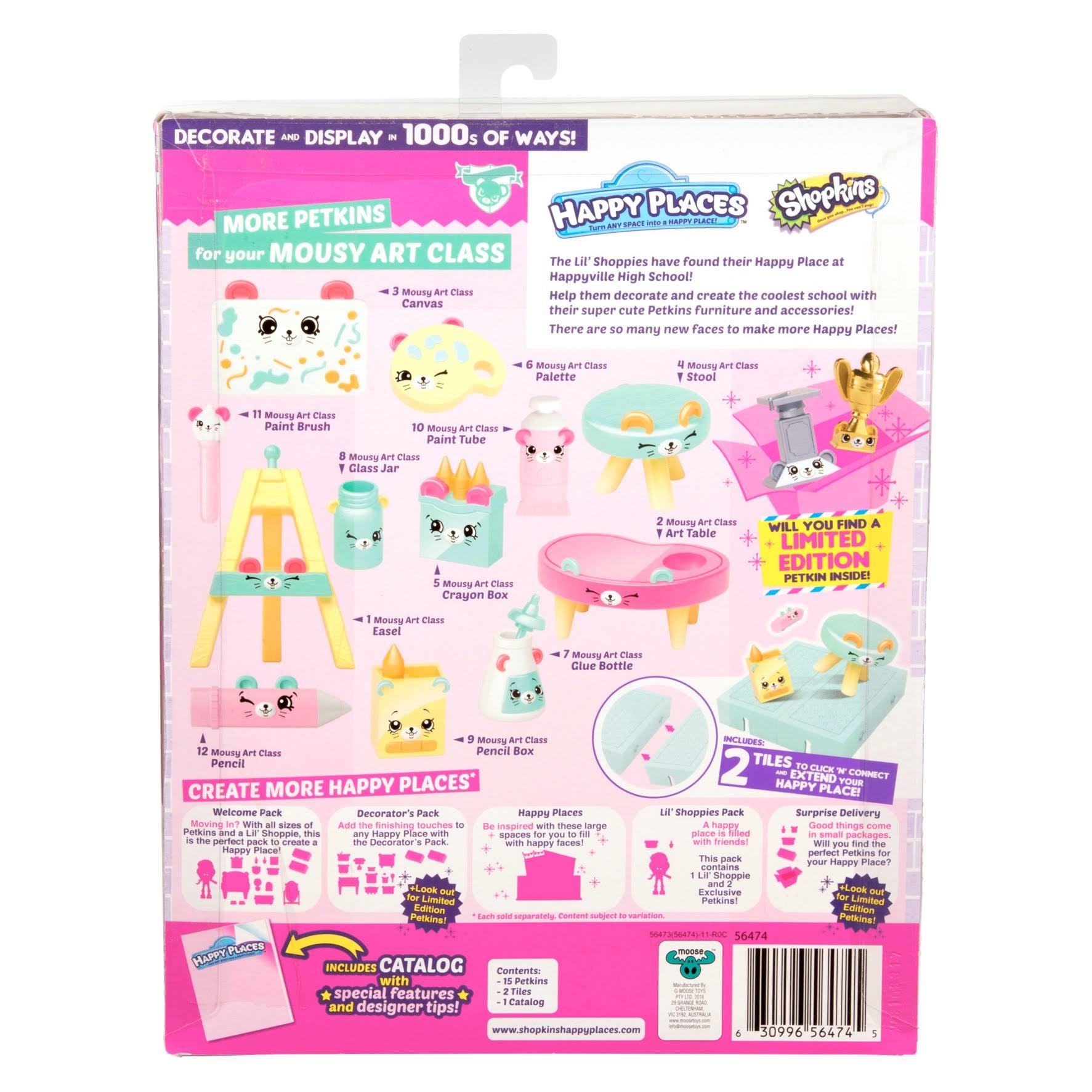 Happy places Shopkins Season 3 Decorator Pack - Mousy Art Class