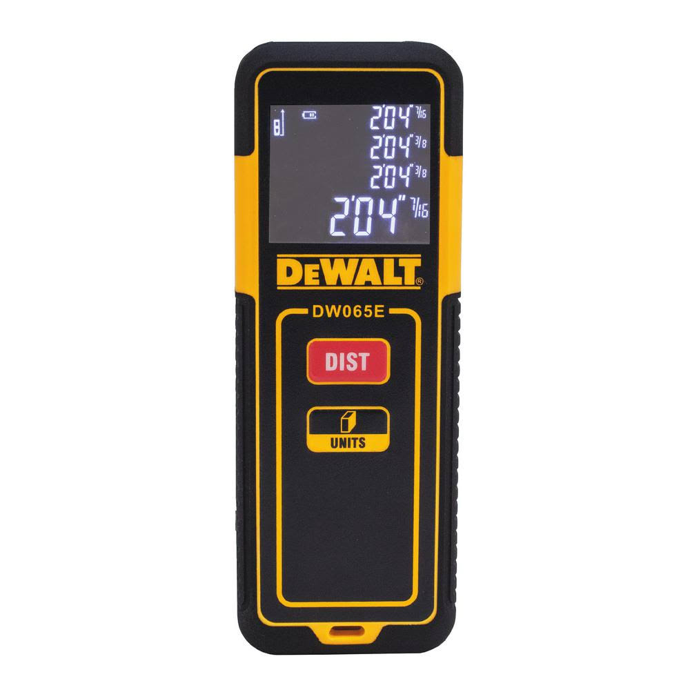 DeWalt Cross Line Laser Level with Bonus 65 ft. Laser Distance Measurer MC0C0A04
