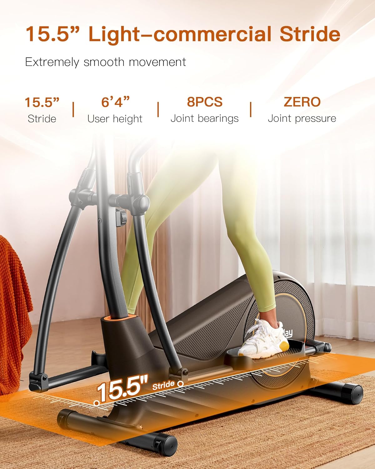 Niceday Elliptical Machine & Recumbent Exercise Bike,16 Resistance Levels and 400LB Weight Limit