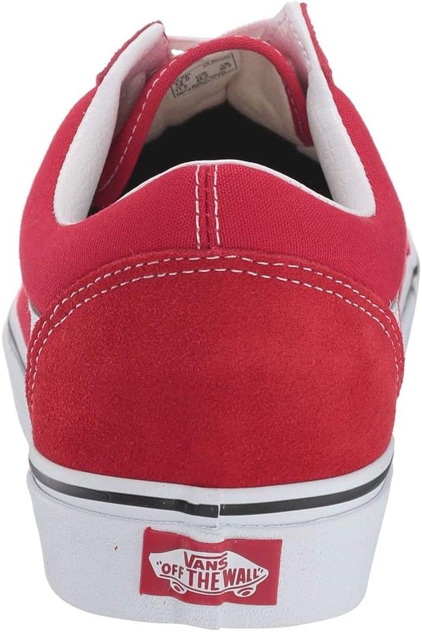 Vans Men's Old Skool Sneaker, Racing Red/True White, Size 9.5