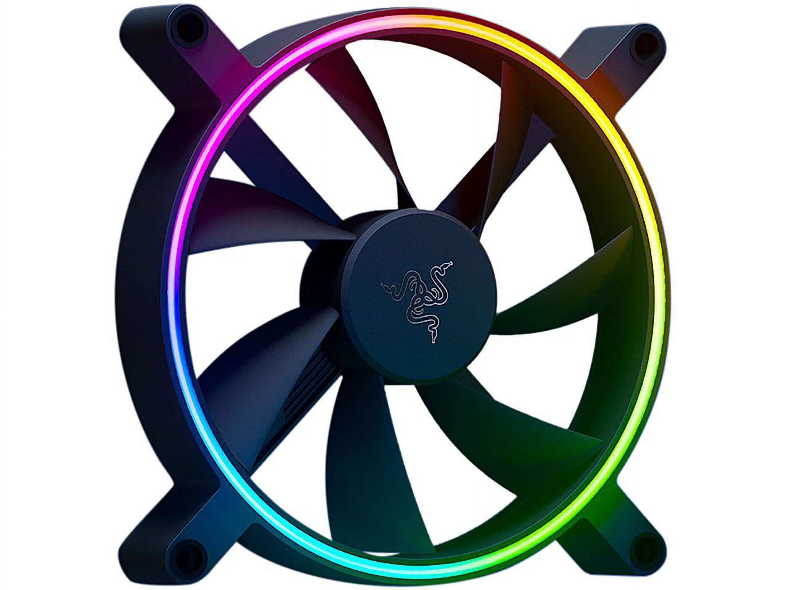 Razer Kunai Hydraulic 140MM aRGB PC Fan: Quiet, Powerful aRGB Fans - PWM Fan Controller Support & Connect Up to 8 Fans - Powered by Razer Chroma RGB - 3 Fans