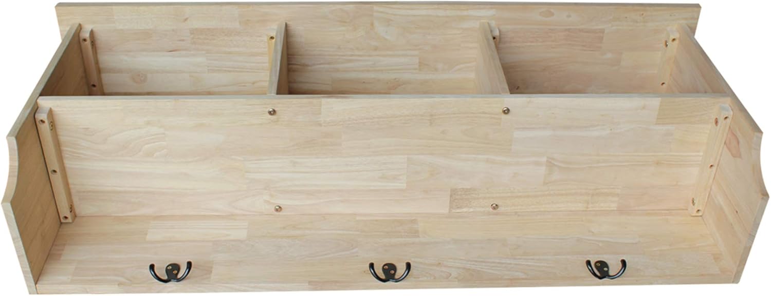 IC International Concepts Storage Wall shelf unit, Unfinished
