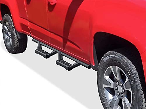 APS Stainless Steel Pocket Steps Running Boards Compatible with Chevy Colorado GMC Canyon 2015-2024 Crew Cab