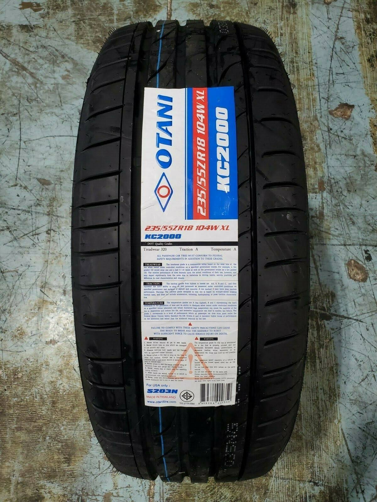 Otani KC2000 235/55ZR18 235/55R18 104W XL A/S High Performance Tire
