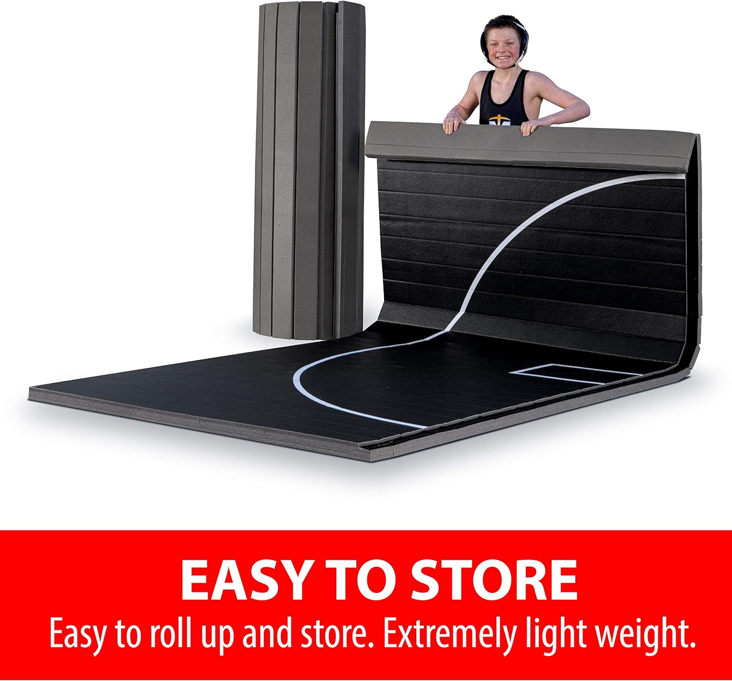 Gold Medal Sports 10' x 10' Wrestling Mat, Jiu Jitsu BJJ Mats, Wrestling Mats, Martial Arts Thick Mats for Home, Judo Tatami Wrestling Mat, Flexi Roll