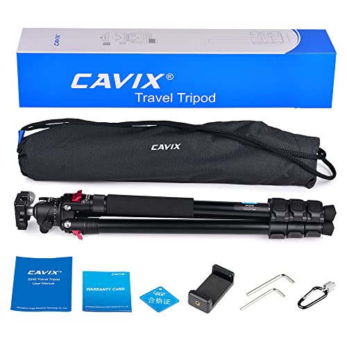 Carbon Fiber Tripod,Lightweight Portable Travel Tripod with Low Profile Ball Head with 1/4" Quick Release Plate Compatible with Camera Max Load 22lbs…