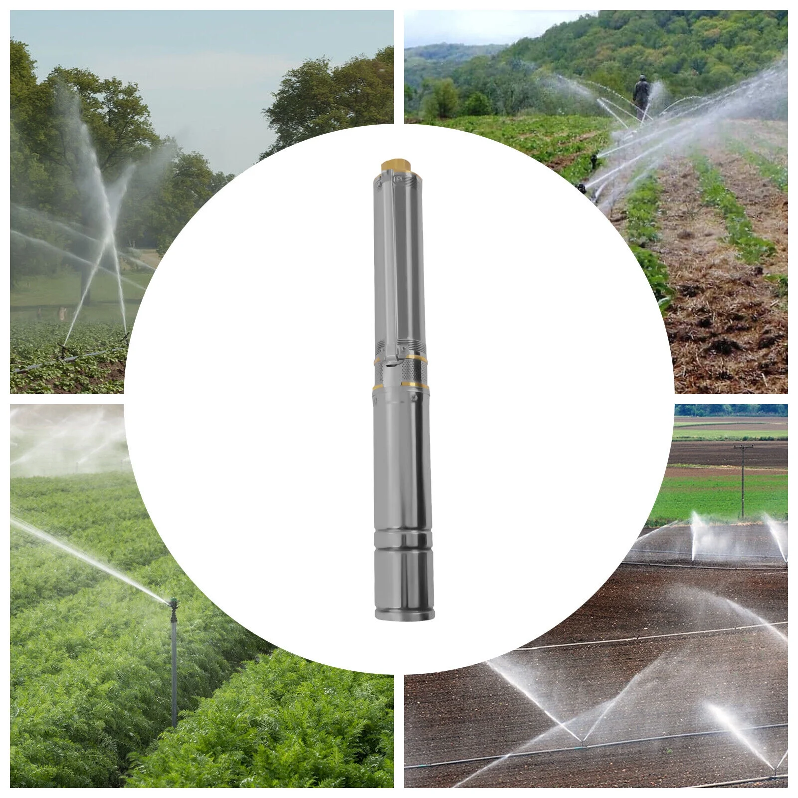 FETCOI 1.5HP Deep Well Pump Submersible Well Pump 24GPM 110V Pump - Stainless Steel