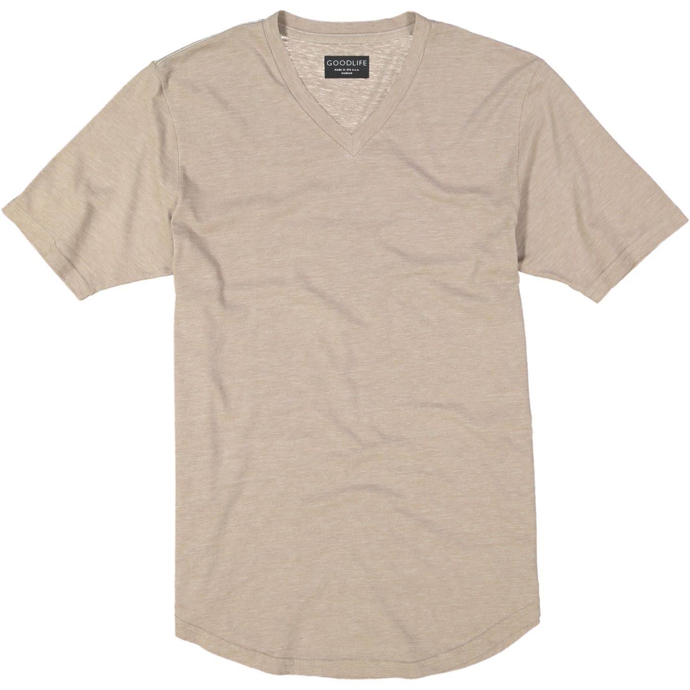 Goodlife Tri-Blend Scallop V-Neck in Cool Blue, Size: X-Large
