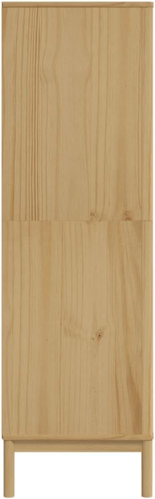 Wardrobe Floro Wax Brown 30.3"x20.9"x67.3" Solid Wood Pine,Furniture,Cabinets & Storage,Armoires & Wardrobes,Brown,41kg/90.2ib