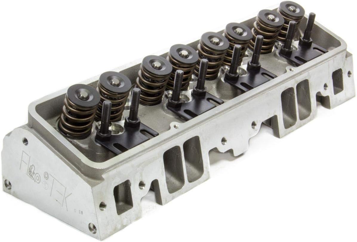 Cylinder Head, Assembled, 2.020/1.600 in Valves, 180 cc Intake, 64 cc Chamber, 1.460 in Springs, Straight Plug, Aluminum, Small Block Chevy, Each (102-505)