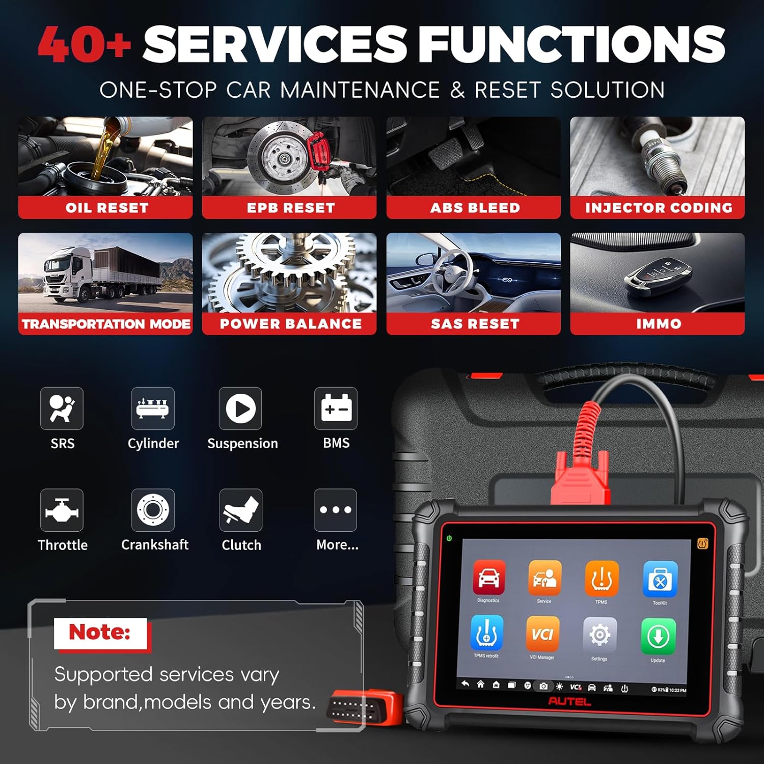 Autel Scanner MaxiCOM MK900, 2024 Upgrade from Autel MK808S & MaxiCheck MX900 Bidirectional Scan Tool, 40+ Service All System Diagnostic Tool
