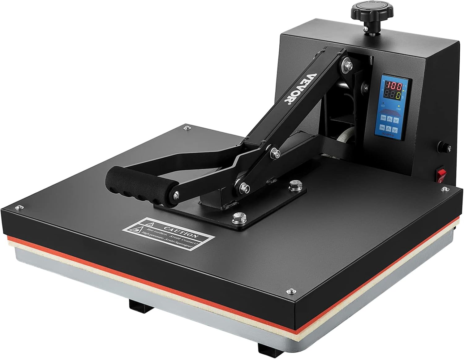 VEVOR Heat Press Machine, 16 x 20 in / 40 x 51 cm, Clamshell Sublimation Transfer Printer Teflon Coated, Digital Precise Heat Control, Silica-Gel Sponge Powerpress for T-Shirt Bag Pad Pillow