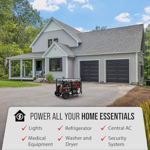 DS13000MX 13,000-Watt 500cc Dual Fuel Portable Generator - Gas and Propane, Remote Electric Start, Whole Home Power Backup, Transfer Switch Ready, RV & Emergency Ready