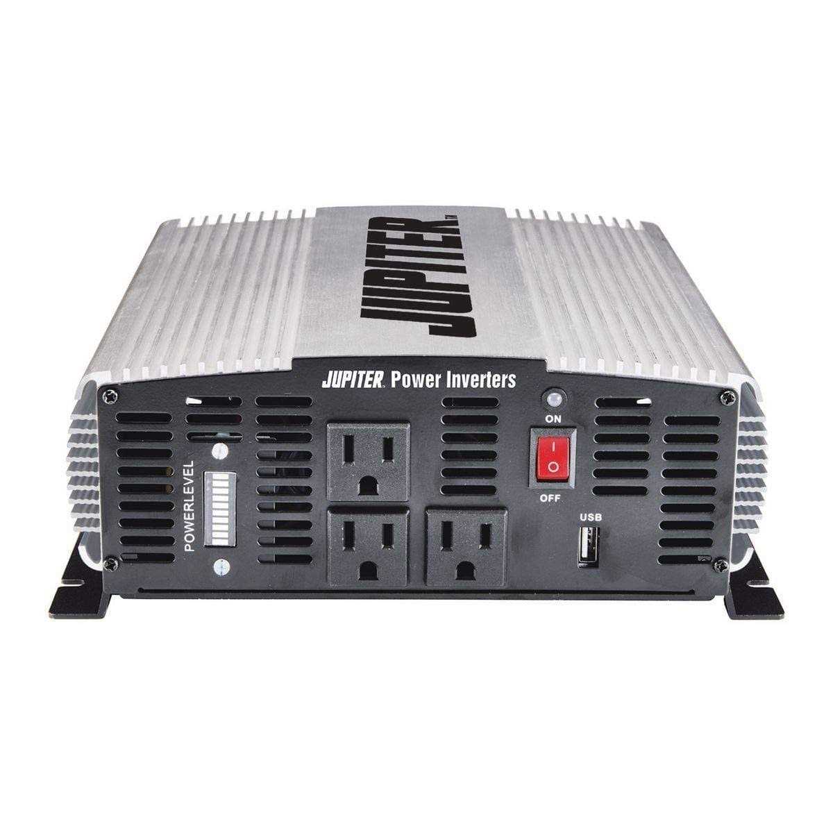 Jupiter Power Inverter 2000w converts vehicle 12v Dc to House 120v Power 3-120v Ac outlets 1-2.1amp Usb plus protection from hi/lo