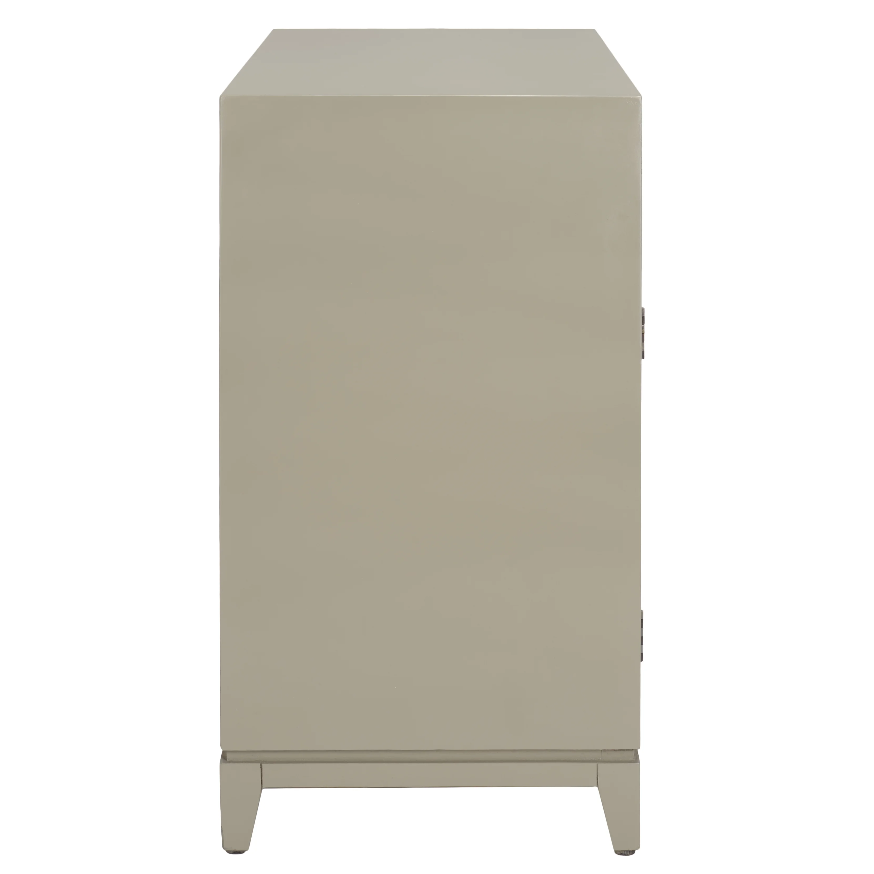 SAFAVIEH Nigel Mid-Century 2 Door 1 Drawer Chest, Grey/Brass (31.9 in. W x 15.9 in. D x 29 in. H)