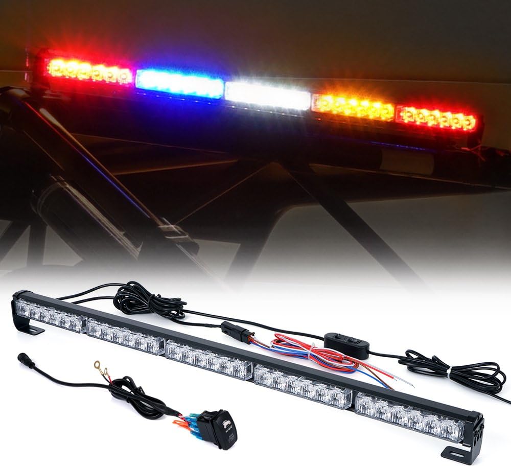 Xprite Upgraded 30 Inch Offroad Rear Chase LED Strobe Light Bar with Brake Reverse Turn Signal Light for UTV, ATV, Polaris RZR XP 1000 900, Side by Sides, 4x4, Trophy Truck, Quad