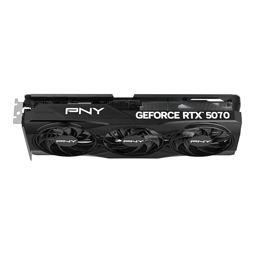 PNY NVIDIA GeForce RTX™ 5070 12GB ARGB Overclocked Triple Fan Graphics Card (DLSS 4, PCIe® 5.0, HDMI®/DP 2.1, 2.4-Slot, Epic-X™ RGB Lighting)