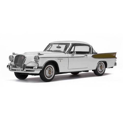 1957 Studebaker Golden Hawk Arctic White 1/18 Diecast Car Model by Su