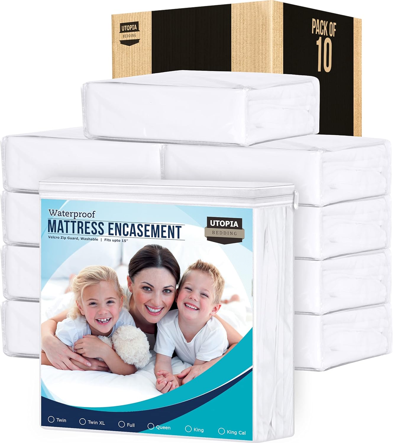Utopia Bedding Zippered Mattress Encasement Twin XL, 100% Waterproof Mattress Protector, Absorbent, Six-Sided Mattress Cover