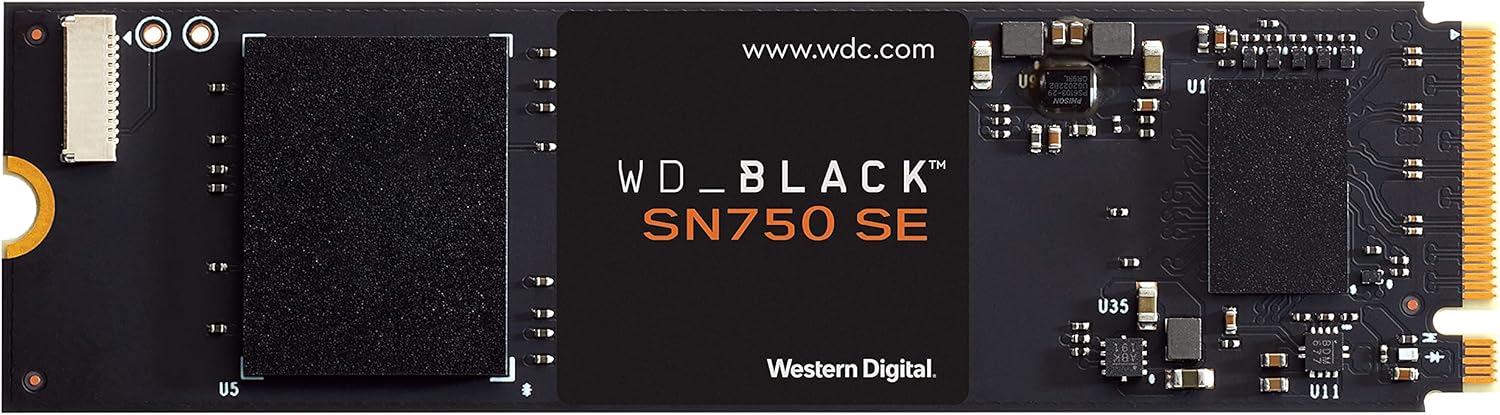 WD_BLACK 500GB SN750 SE NVMe Internal Gaming SSD Solid State Drive - Gen4 PCIe, M.2 2280, Up to 3,600 MB/s - WDS500G1B0E Pack of 2