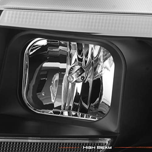 AKKON - Fits 2011 2012 2013 Jeep Grand cherokee [C Tube Bar] Sequential Turn Signal Projector Chrome Headlights Pair Left+Right