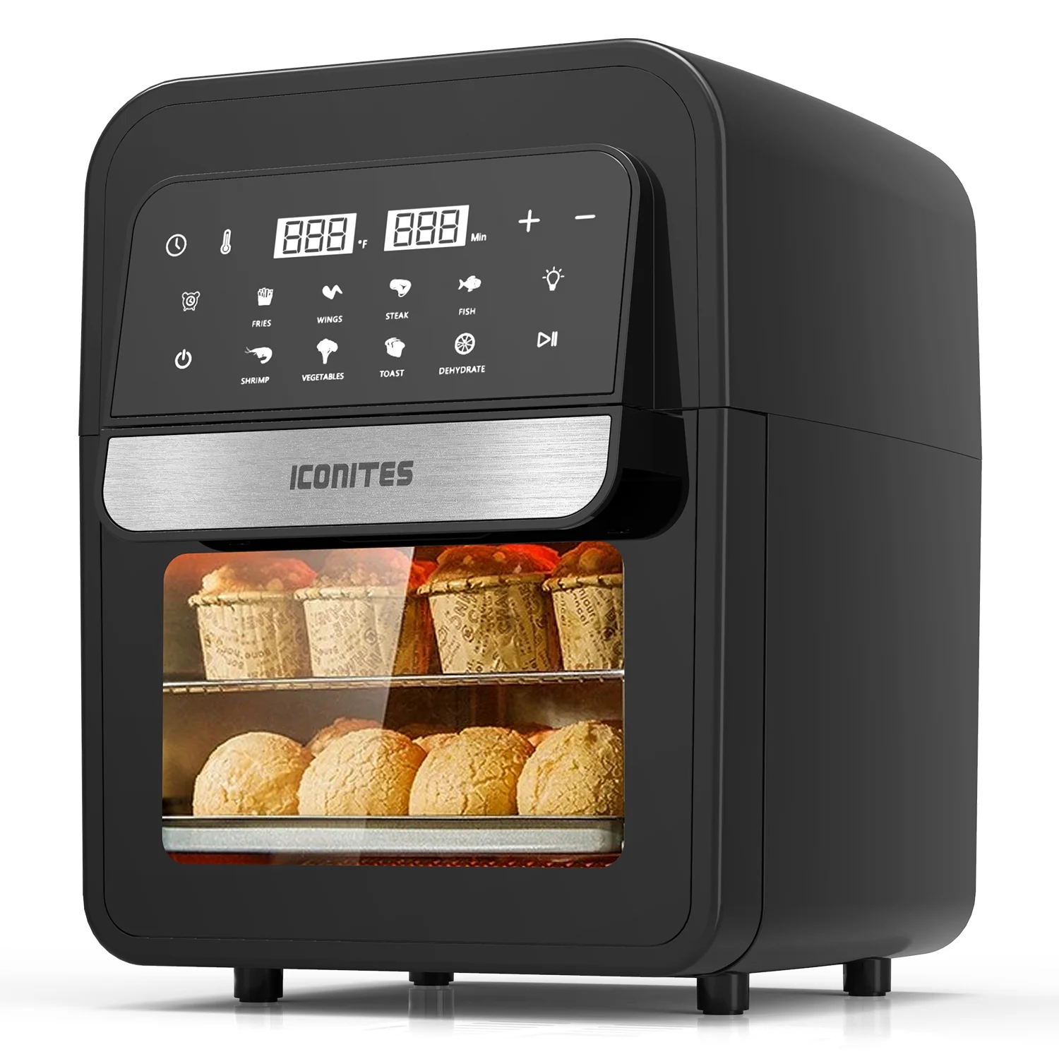 8-in-1 6.5 Quart Air Fryer Oven with Digital Touch-Screen, Air Fryers Toaster Oven Combo, ETL Certified