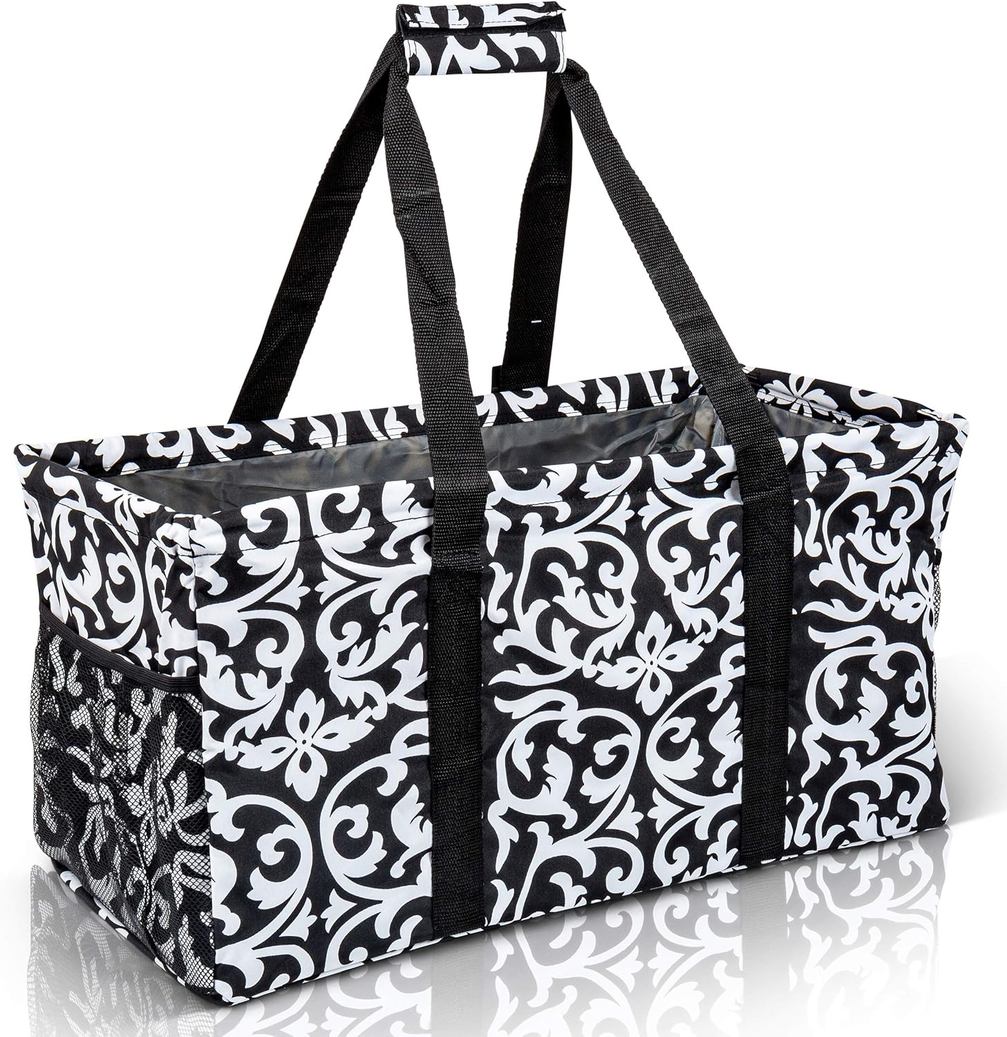 Extra Large Utility Tote Bag - Oversized Collapsible Pool Beach Canvas Basket