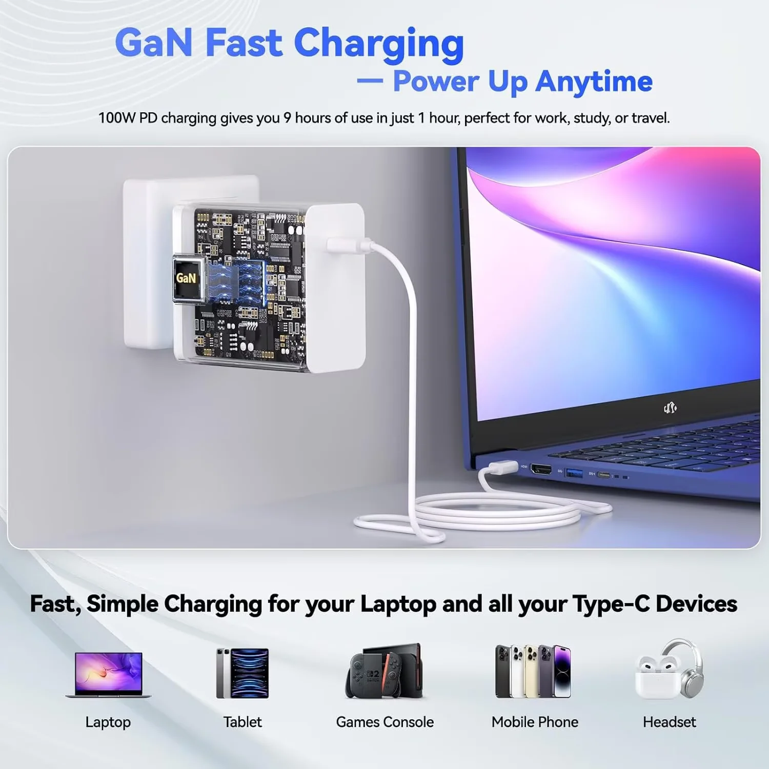 17.3" Gaming-Laptop, AMD Ryzen 7 7735HS (8C/16T, Beats i7-12650H) 16GB DDR5 RAM 1TB SSD Computer with Radeon 680M, 100W Type-C, WiFi-6E, 75Wh Battery, Fingerprint, Backlit Keyboard for Business