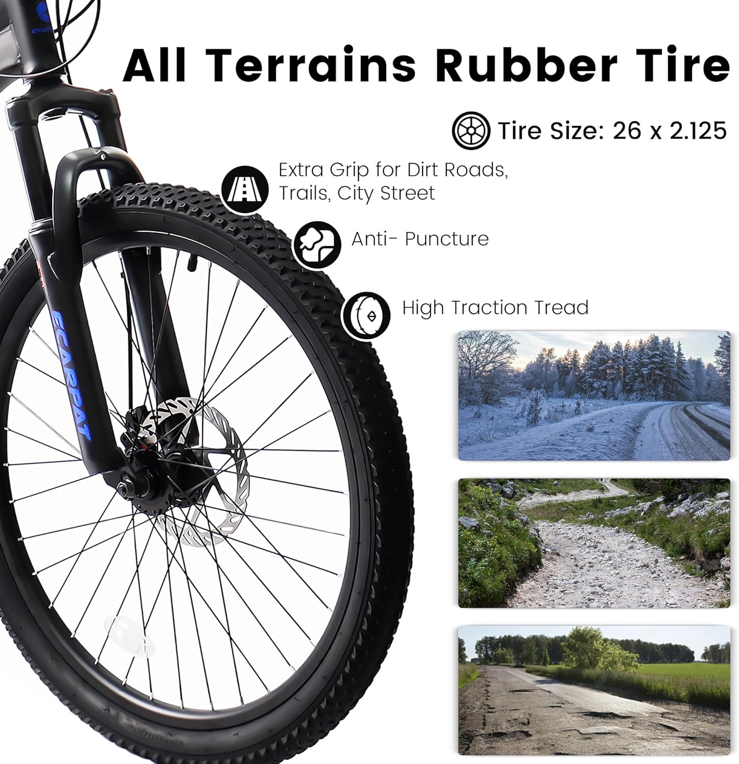 Full Dual Suspension 26 Inch Mountain Bike, 21-Speed Disc Brake, Front Fork Rear Shock Absorber Carbon Steel Frame Mountain Bike, Mens Womens Trail Commuter City Bicycles