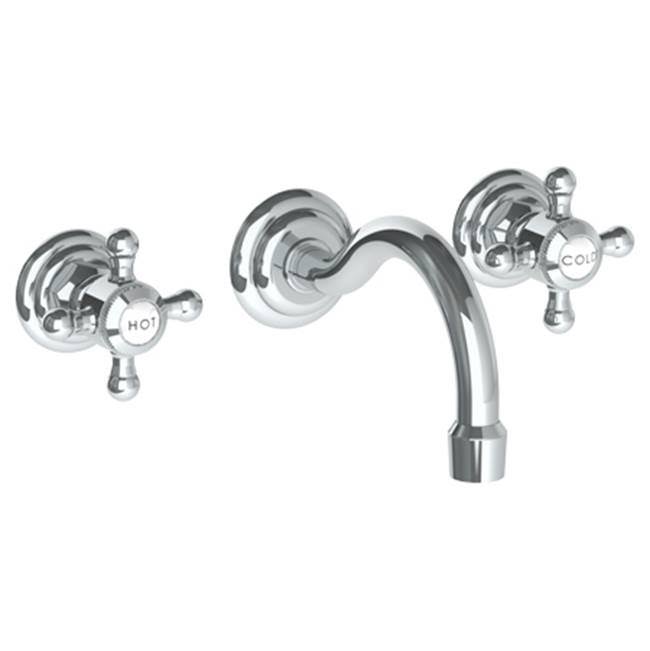 Watermark Paris 206-2.2S-V-ORB Wall Mounted 3 Hole Lavatory Set with 6 1/2x22 CtC Spout - Oil Rubbed Bronze
