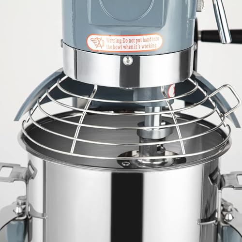 Commercial Food Mixer, 450W 10QT Heavy Duty Stand Mixer, 3-Speed Adjustable (130-415 RPM), Stainless Steel Bowl for Baking, Restaurants, Bakeries