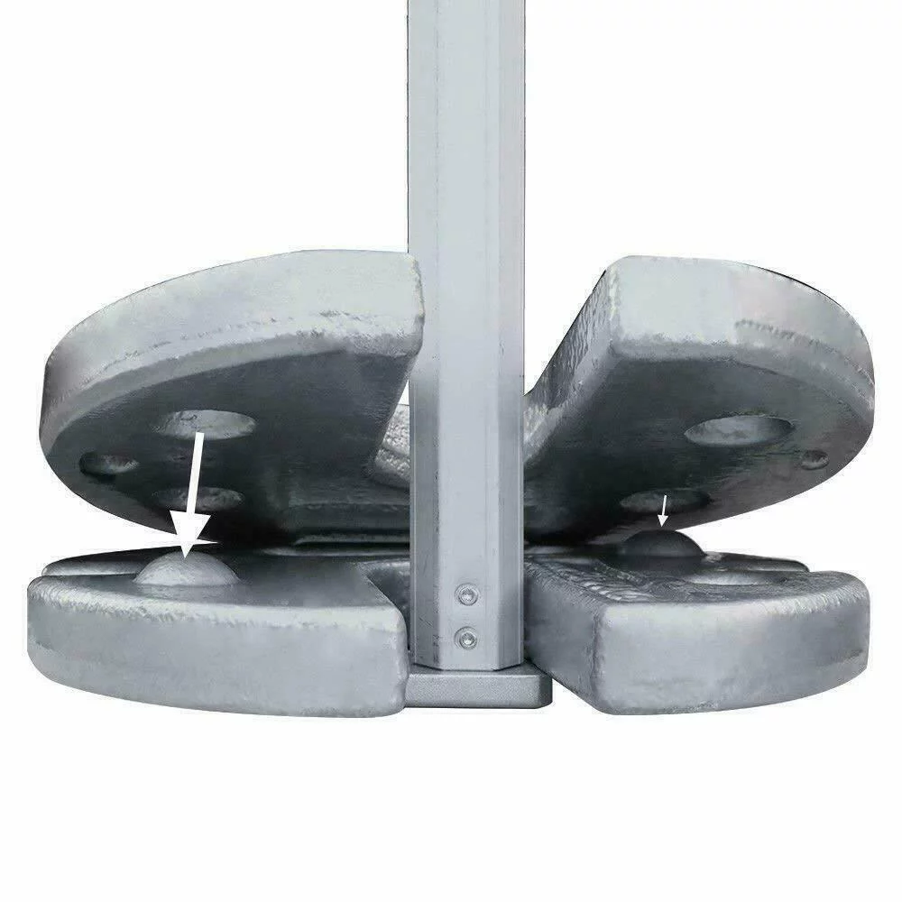 Eurmax  Canopy Weights,Silver Iron Weights for Pop up Canopy,2-Pc Pack,44 Lbs