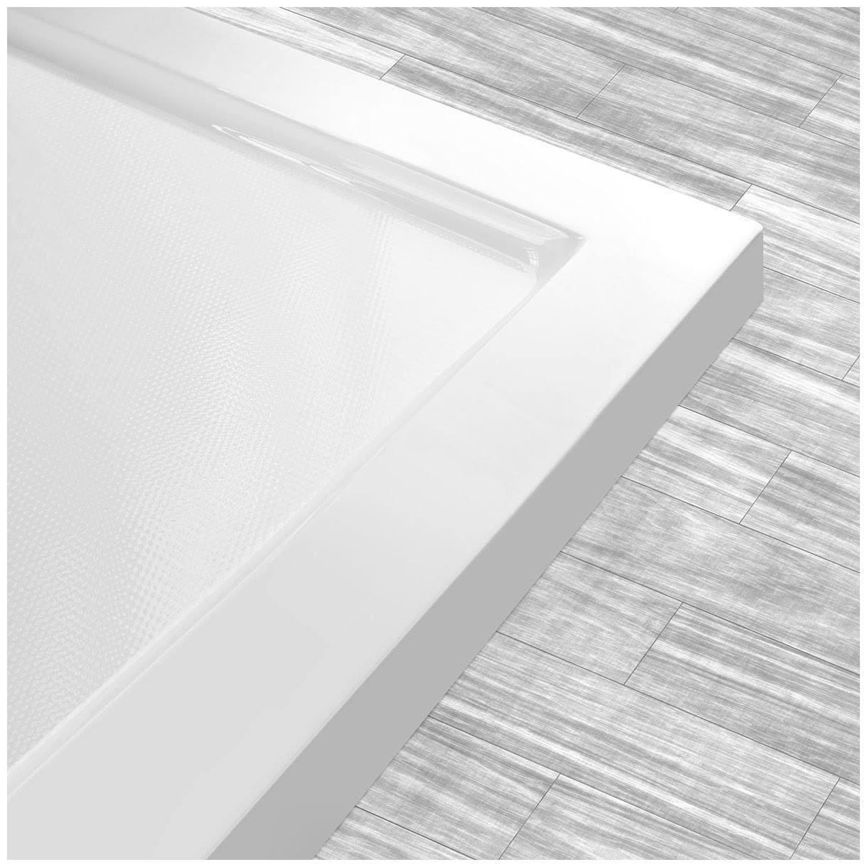 LessCare 60 x 32 Right Double Threshold Shower Pan Base Wall Corner Left Drain