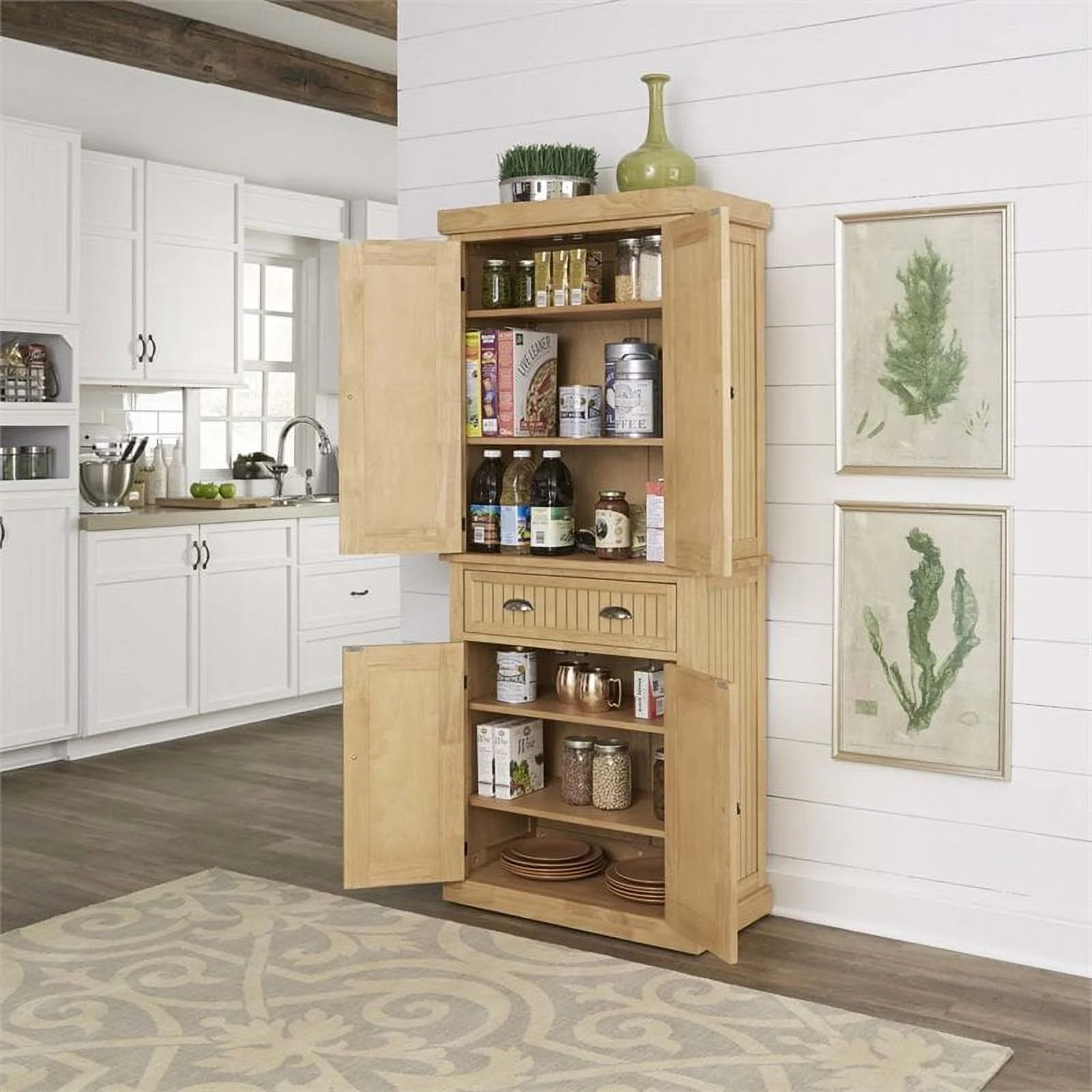 Pemberly Row Pantry in Natural Maple