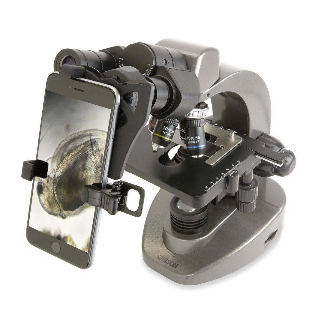 Carson 40X-1600X Microscope with Smartphone Adapter - MS-160SP