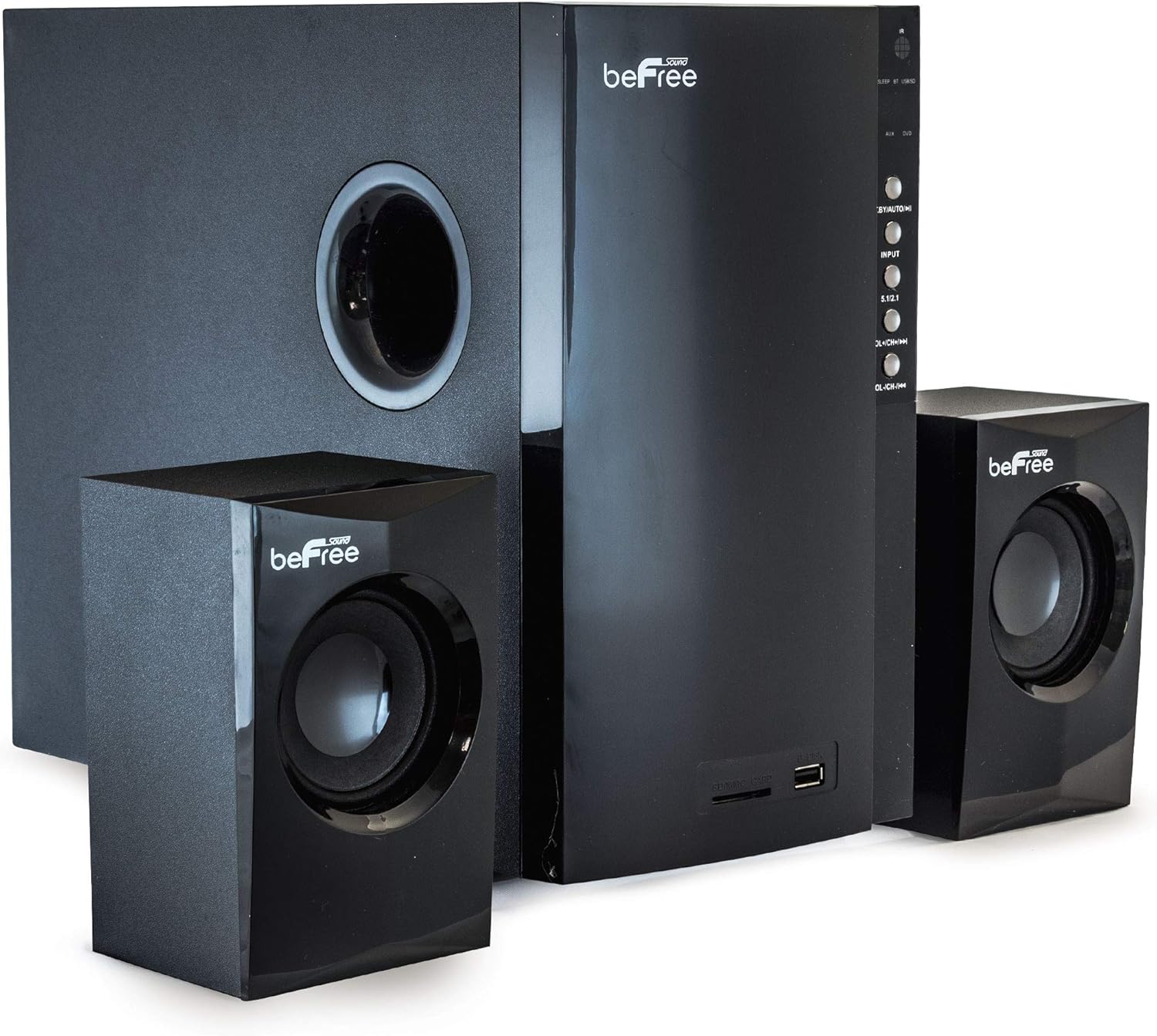 beFree Sound 5.1 Channel Bluetooth Surround Sound Speaker System in Black