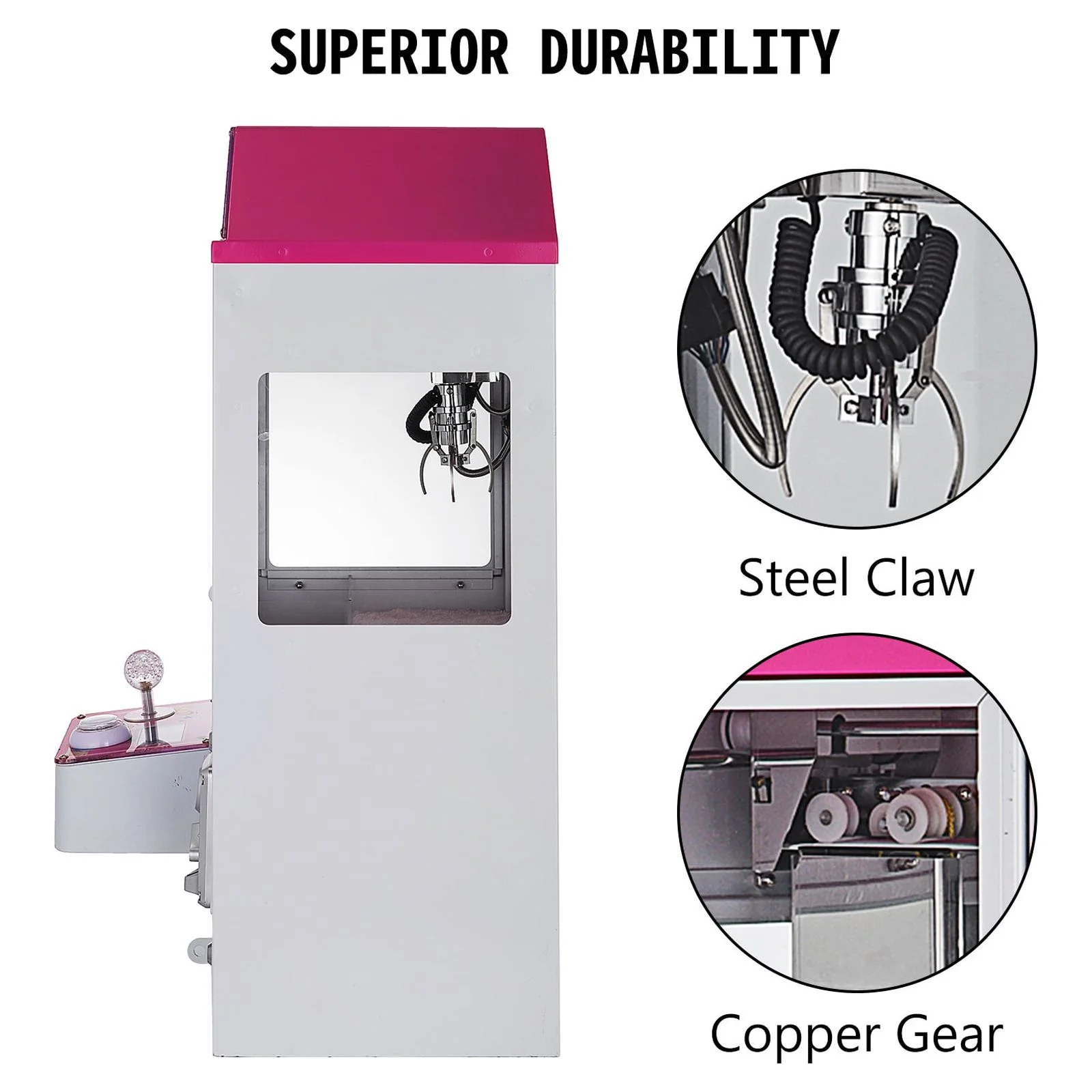 VEVOR Mini Claw Crane Machine 110V Metal Case Bar Candy Toy Catcher Shake-proof
