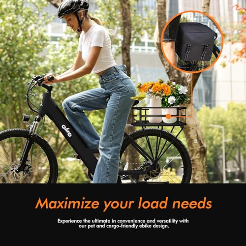 Cityone Electric Bike for Adults 26" Step-Through 22MPH Ebike with 2.1" Tire,UL2849 Certified Built-in Removable Battery,Peak 750W Motor Ebikes with 7 Speed, Commuter E Bicycle