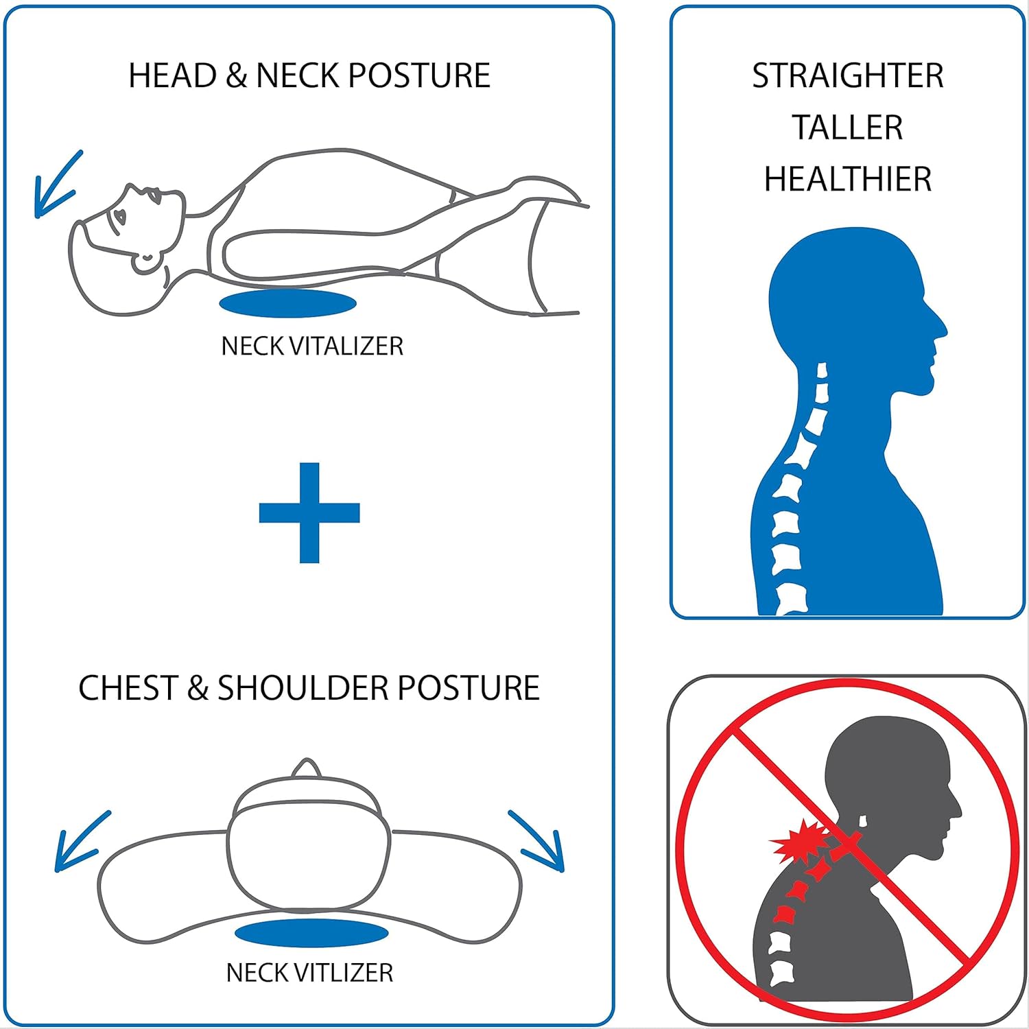 Cervical Neck Traction Device Inflatable Neck Stretcher for Neck Support & Neck Pain Relief, Neck and Shoulder Relaxer, Neck Curve Restorer, AJUVIA Neck Vitalizer™ Pack of 2