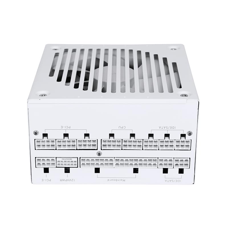SAMA 850w Power Supply,XP Series White PSU ATX 3.0 & PCIE 5.0 ECO Fanless 80Plus Platinum Certified Full Modular Support RTX 40 Series