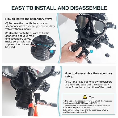 SMACO S400 Mini Scuba Tank with 1L Capacity Support 15-20 Minutes Underwater Breathing(No More Than 33 ft) Scuba Tank Detachable Diving Mask Package for Working Underwater/Filming Underwater