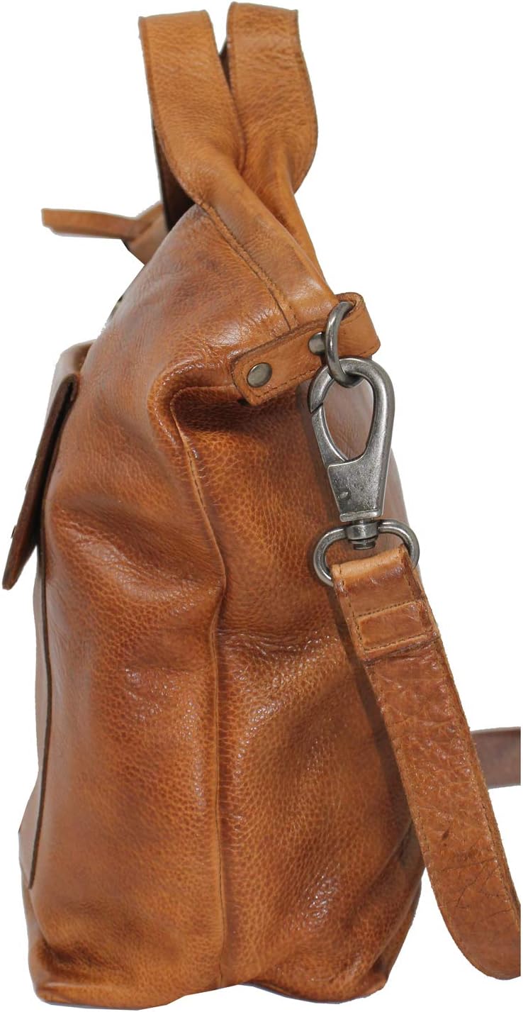 Latico Leathers Bianca Leather Tote Bag for Women (Cognac) - Made From 100% Authentic Leather Handcrafted by Artisans - Top Handle Crossbody Bag Versatile Women Purses and Handbags for Work & School